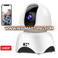 QZT 1080P FHD Wifi IP Camera Wireless Security Camera with Panoramic Capture, Motion Detection, Night Vision, Two-Way Audio, P2P